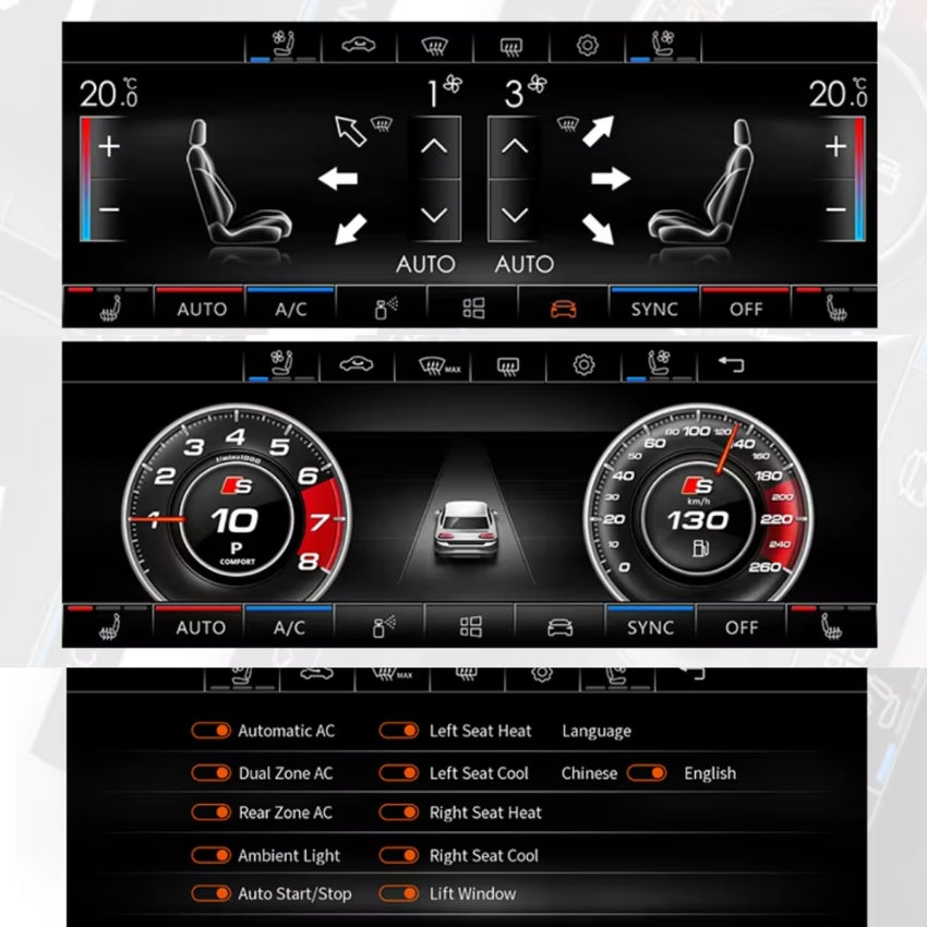 VW Golf Digital Climate Control Screen