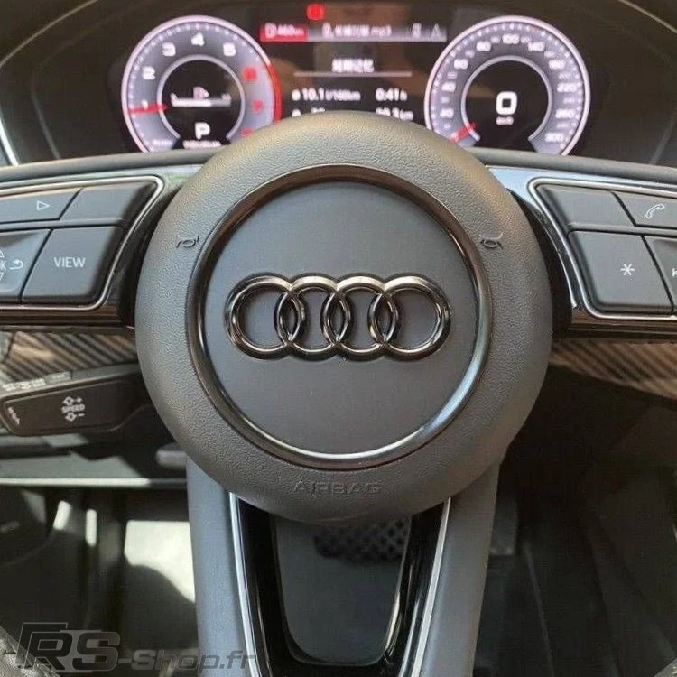 Black Audi Steering Wheel Trim and Logo Insert
