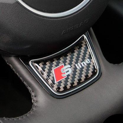 Audi Carbon Fiber Steering Wheel Sticker