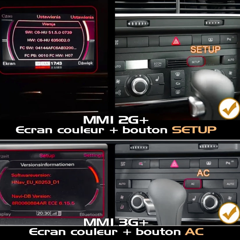 Ecran Autoradio Carplay Audi A6 C6