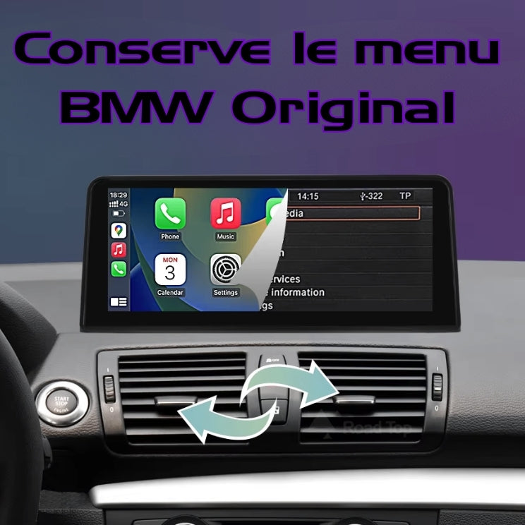 CarPlay-Autoradio-Bildschirm BMW Serie 1/2/3/4 F20 F30