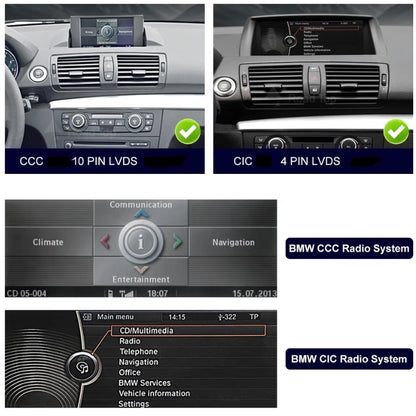 CarPlay-Autoradio-Bildschirm BMW Serie 1/2/3/4 F20 F30