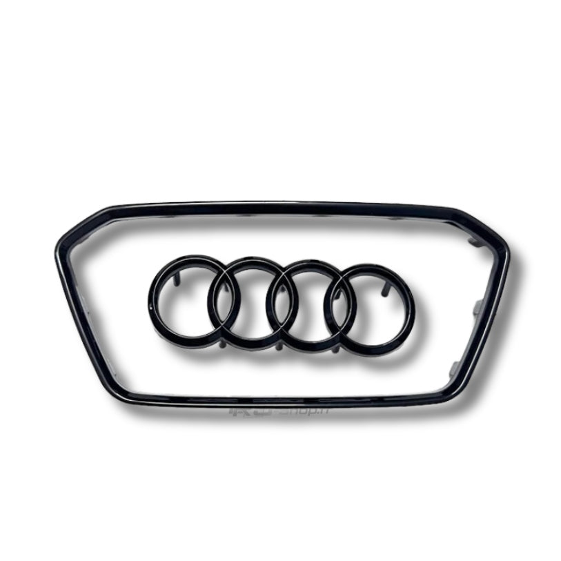 Black Audi Steering Wheel Trim and Logo Insert 