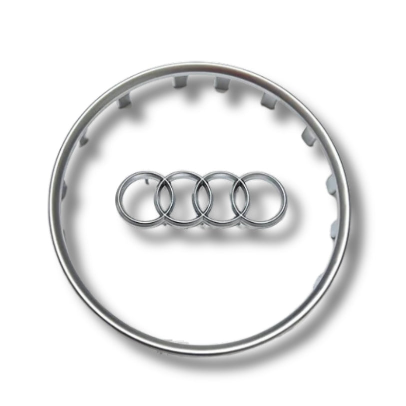 Black Audi Steering Wheel Trim and Logo Insert 