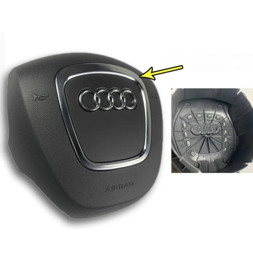 Black Audi Steering Wheel Trim and Logo Insert 