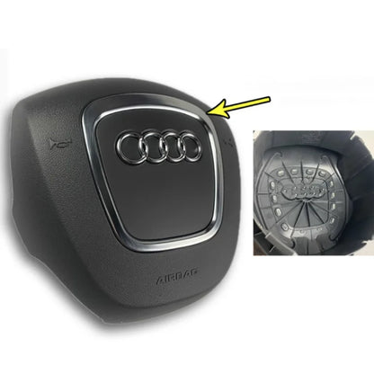 Black Audi Steering Wheel Trim and Logo Insert 