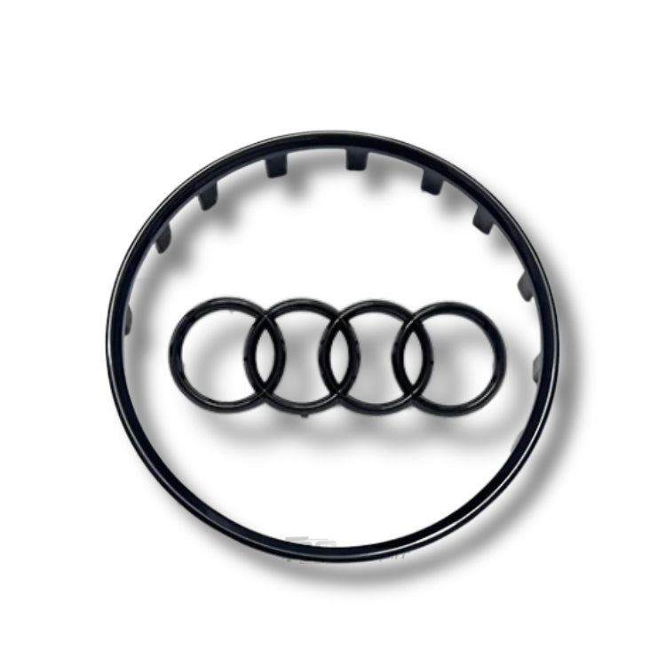 Black Audi Steering Wheel Trim and Logo Insert 