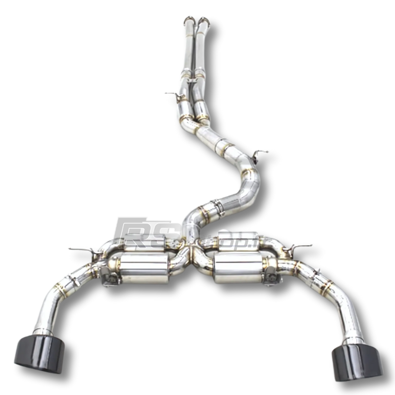 Stainless Steel Exhaust with Valves + Tips for Audi RS3 TTRS 2017-2023