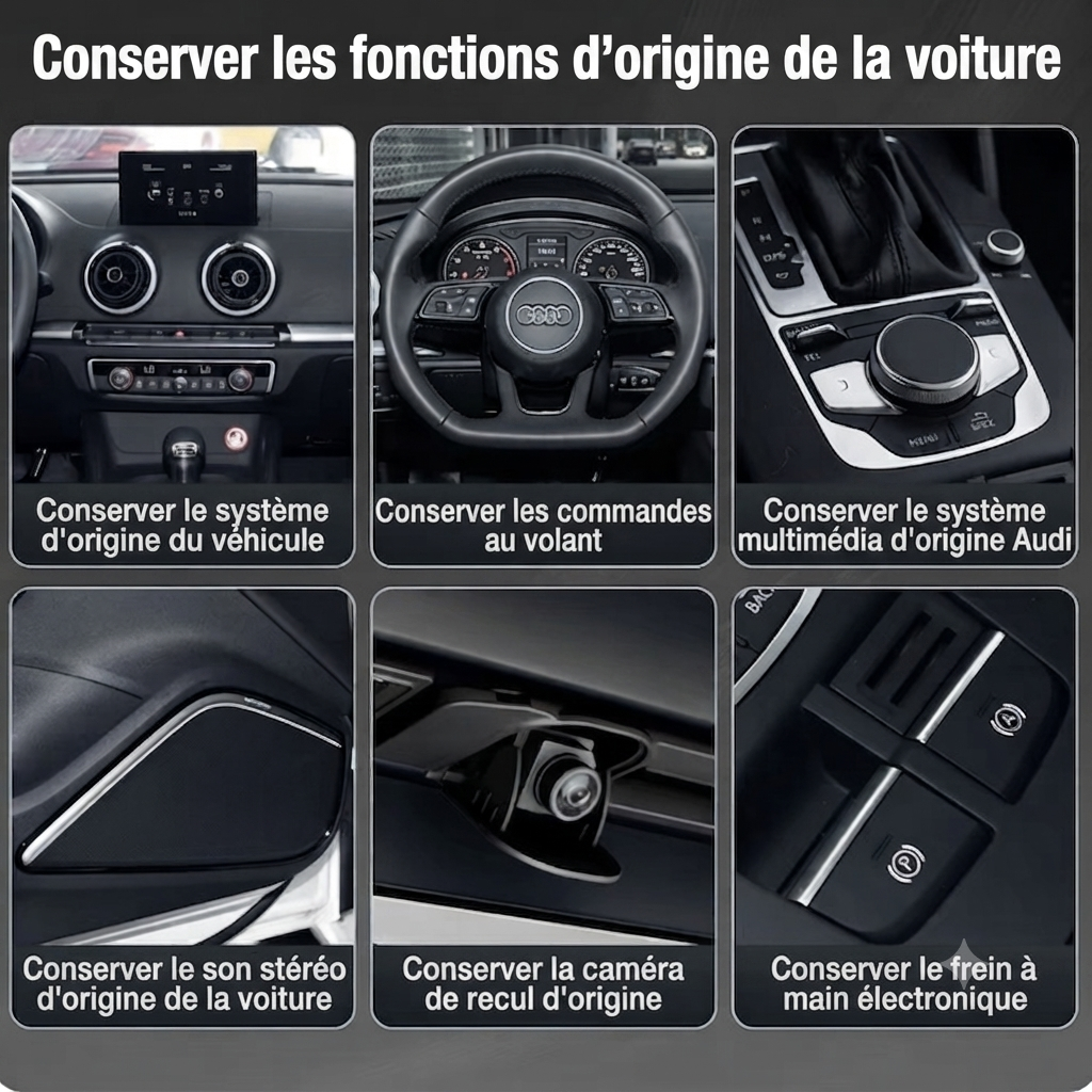 Boitier Carplay Android Apple Audi A4 A5 B9 Q5 Q7 (2016-2023)