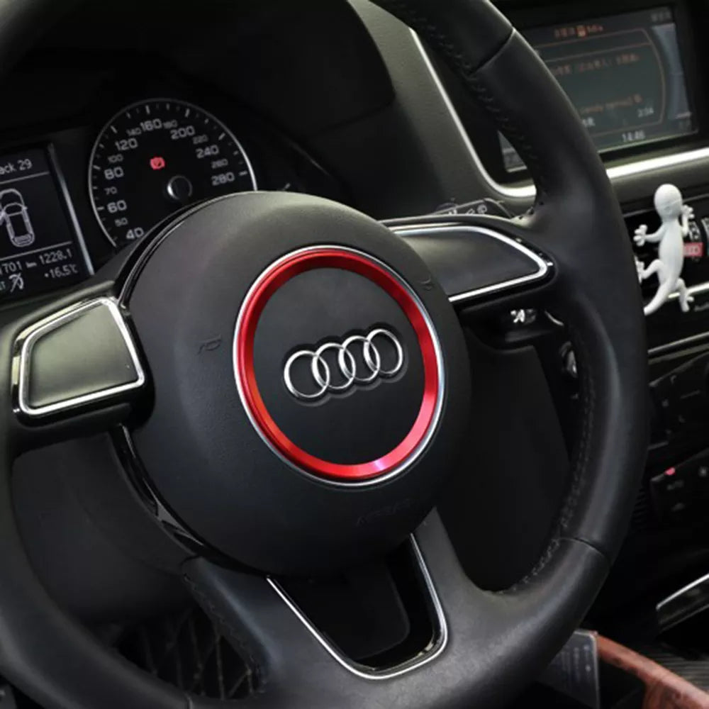 Round Audi Steering Wheel Insert