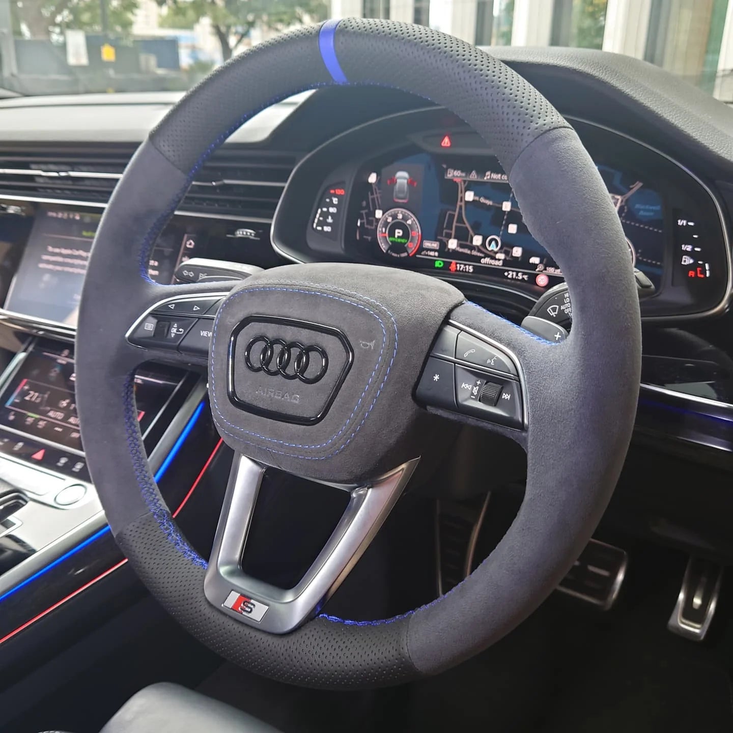 Round Audi B9.5 Steering Wheel Cover