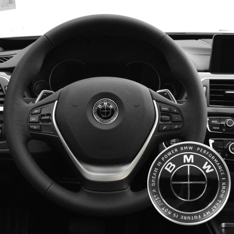 logo bmw volant noir