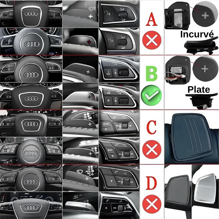 Audi B8 Aluminium-Lenkrad-Schaltwippen