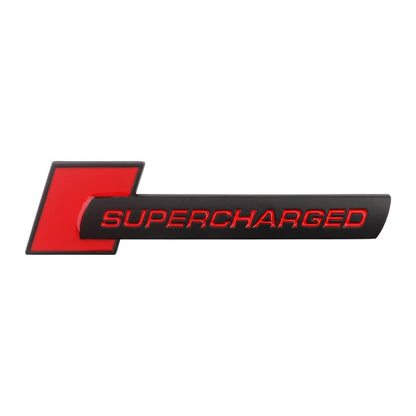 logo audi supercharged nori rouge