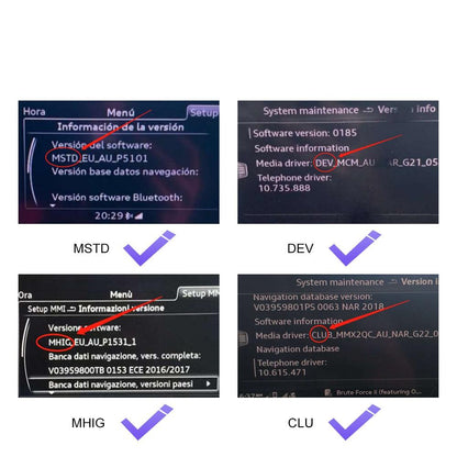 carplay audi version MSTD DEV MHIG CLU