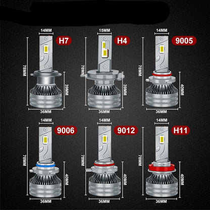 LED Ampoules H7 H4 H1 H9 H11 HB3 HB4 6000K
