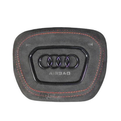 cache airbag audi q5 q7 alcantara rouge