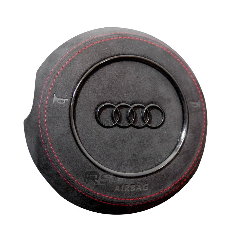 cache airbag audi alcantara rouge