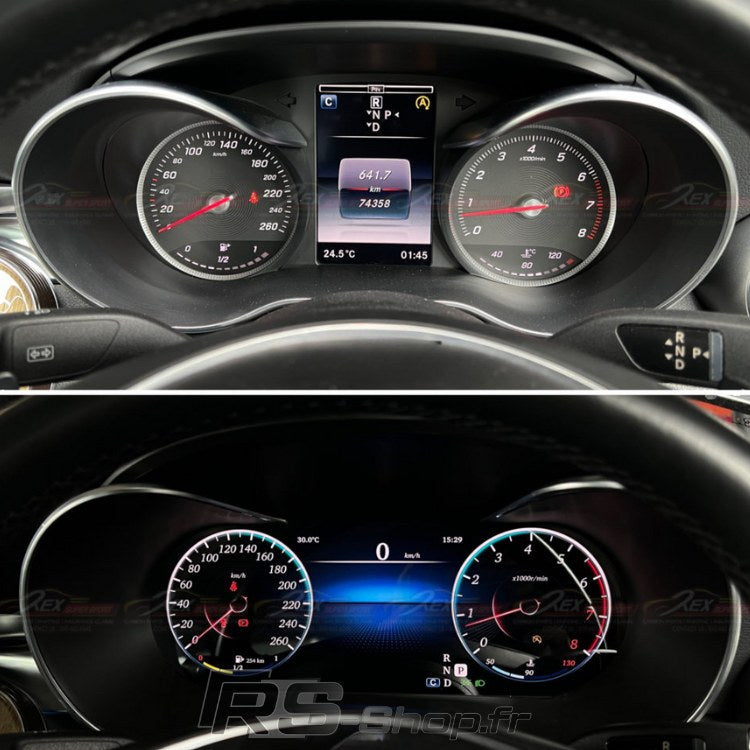 avant apres compteur mercedes digital cockpit