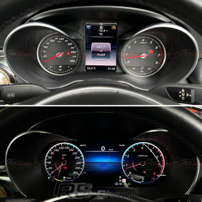 avant apres compteur mercedes digital cockpit