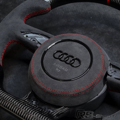 volant audi alcantara rouge
