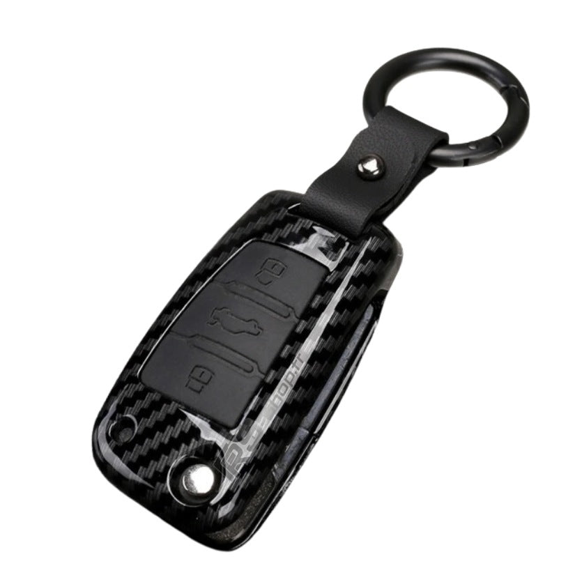 Coque Clé Audi Carbone Style
