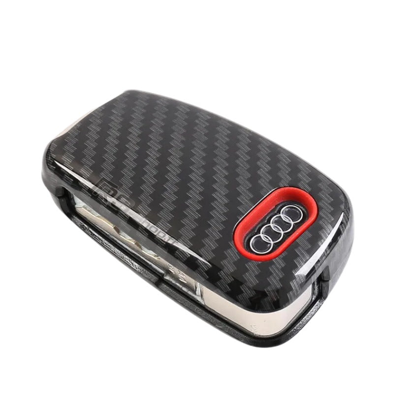 Coque Clé Audi Carbone Style