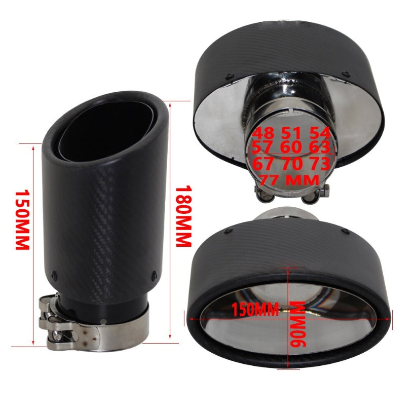 echappement ovale diametre 150mm