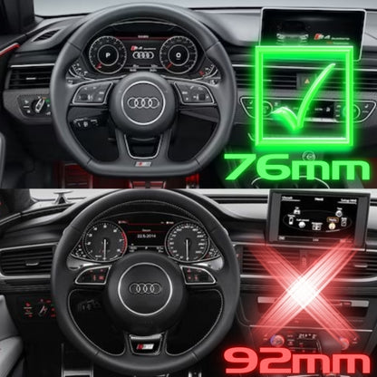 Round Audi Steering Wheel Insert