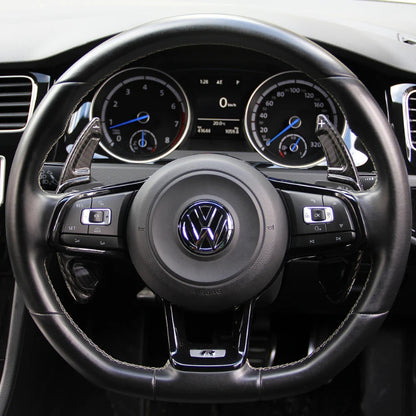 Schaltwippen aus Kohlefaser für das Lenkrad des VW Golf 7 / GTI / R 