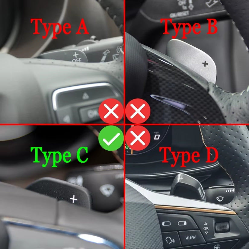 VW Golf 8 Aluminum Steering Wheel Paddle Shifters