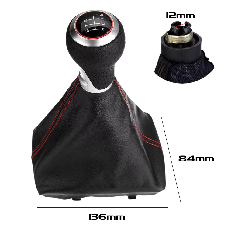 Audi A4 / A5 / Q5 Schaltknauf aus Leder mit Schaltmanschette