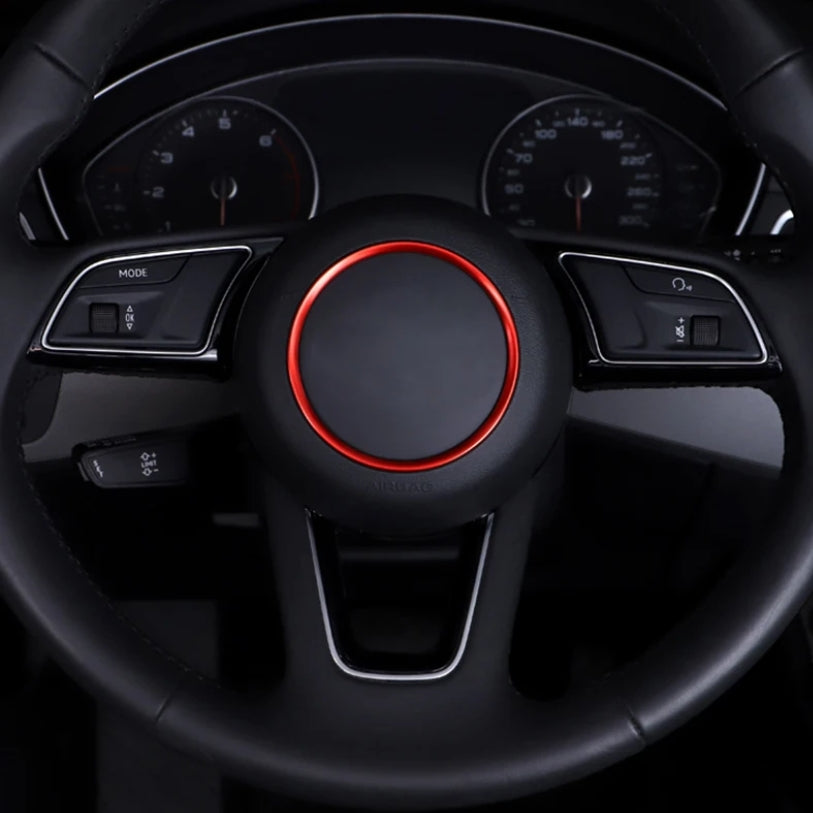 Round Audi Steering Wheel Insert