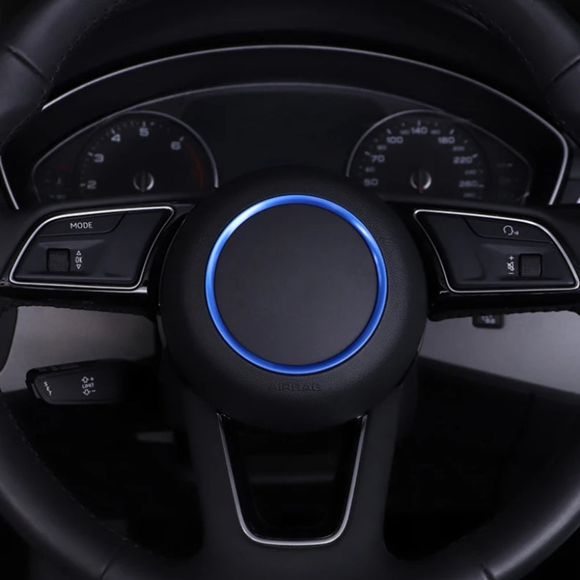 Round Audi Steering Wheel Insert
