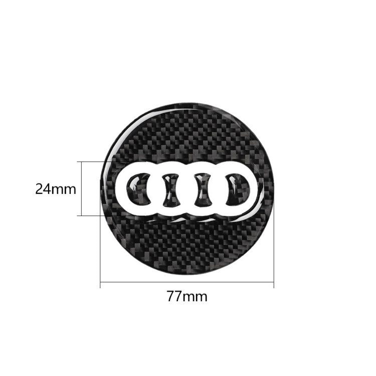 Audi 3D Round Carbon Steering Wheel Sticker