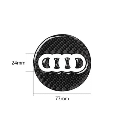 Audi 3D Round Carbon Steering Wheel Sticker