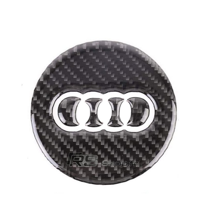 Audi 3D Round Carbon Steering Wheel Sticker