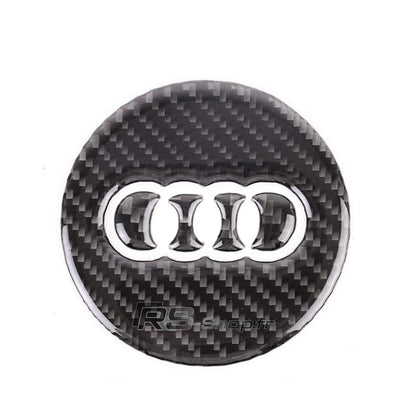 Audi 3D Round Carbon Steering Wheel Sticker