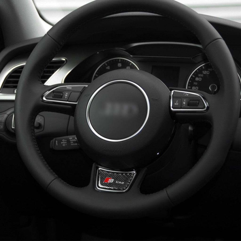 Audi Carbon Fiber Steering Wheel Sticker