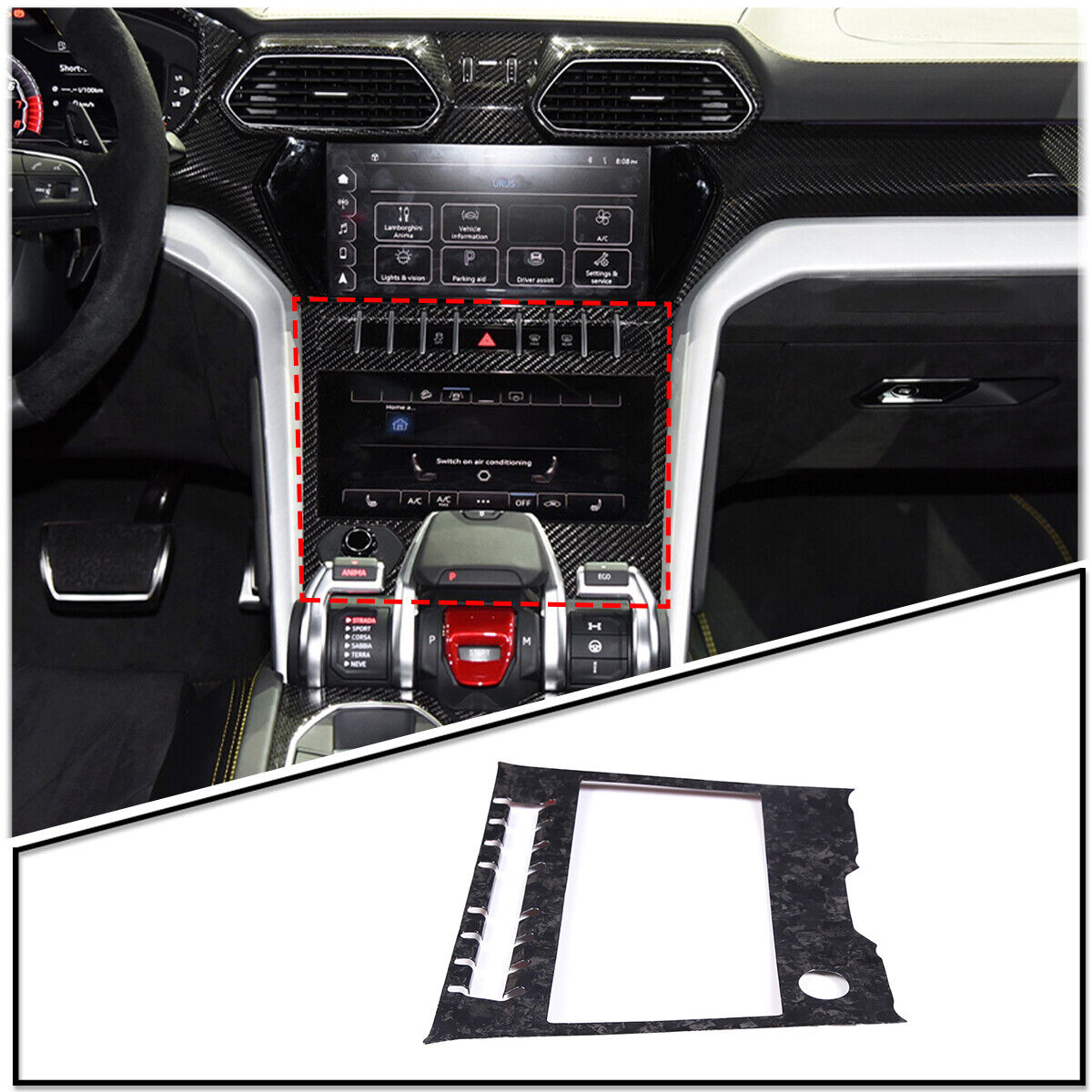 Forged Carbon Interior Insert for Lamborghini Urus 