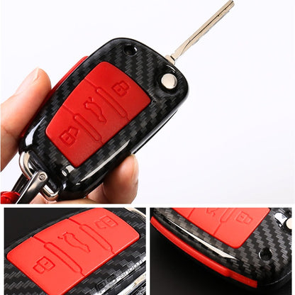 Coque Clé Audi Carbone Style
