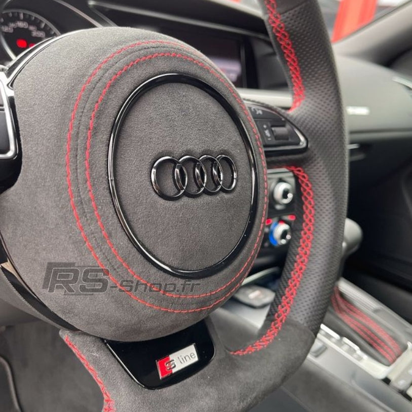 volant air bag audi alcantara rouge