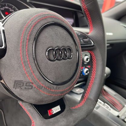 volant air bag audi alcantara rouge
